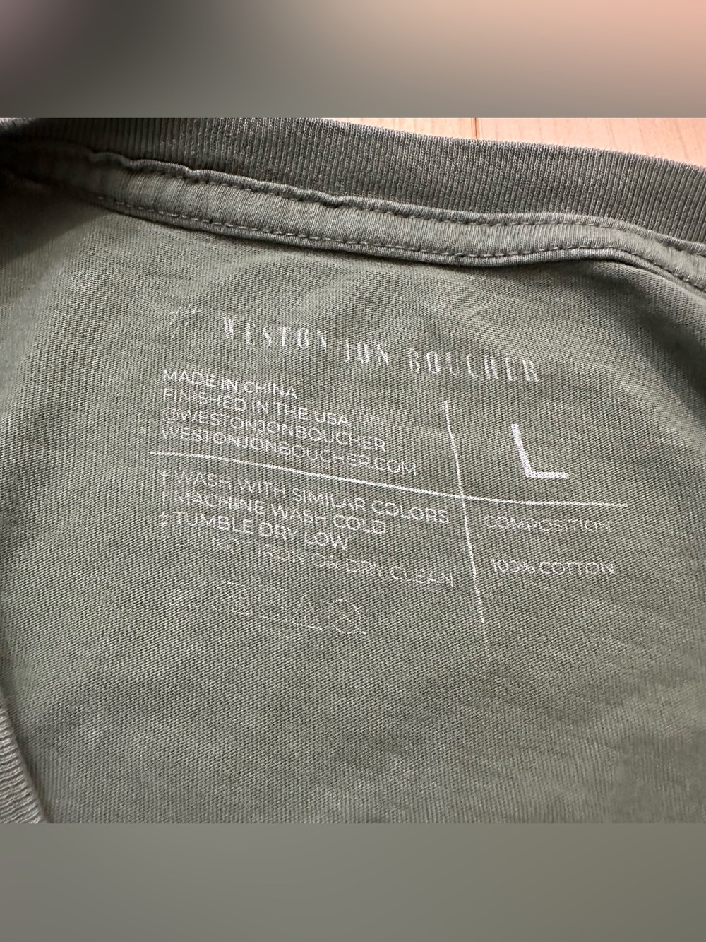 Weston Jon Boucher Men's Sage Green
Distressed T-Shirt L - Picture 3 of 6